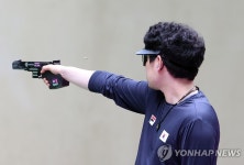 [올림픽] 한대윤, 속사권총 결승전