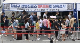 코로나19 신규확진 사흘째 2천명 안팎