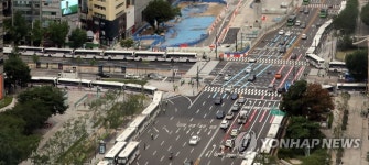 광화문사거리 차벽