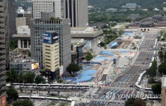 광화문사거리 차벽