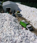 추석 끝나고 자원순환센터에 가득 쌓인 스티로폼