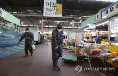 마포농수산물시장 방역소독