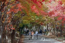 단풍으로 물든 인제 필례약수