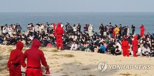 강릉서 열린 현실판 오징어 게임