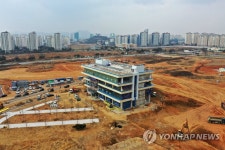 나주혁신도시에 들어서는 한국에너지공과대학 공사현장