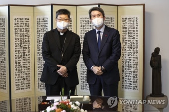이인영 장관, 정수택 대주교 예방