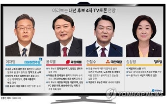 [그래픽] 미리보는 대선 후보 4자 TV토론 전망