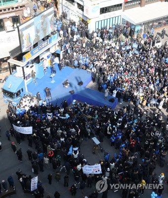 이재명 후보, 인천 로데오거리광장에서 집중 유세