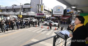 심상정 후보, 강릉서 지지 호소