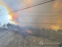 산불 확산하는 울진