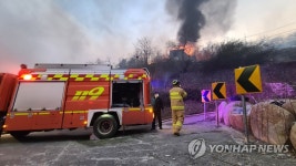 119안전센터 뒤편까지 들이닥친 산불