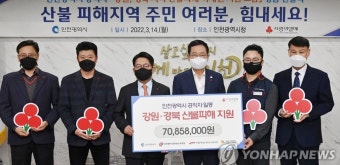 인천시, 산불 피해 주민 성금 지원