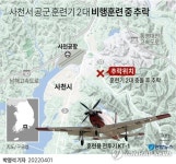[그래픽] 사천서 공군 훈련기 2대 비행훈련 중 추락