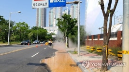 고양시 백석동 도로 지하 온수관 터져…인명피해는 없어