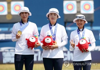 '우리가 금메달' 광주양궁월드컵 컴파운드 여자단체