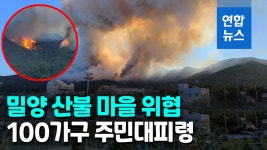 [영상] 바짝 마른 밀양에 산불…이산에서 저산으로 불길 옮겨붙어