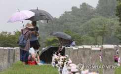 비 뚫고 아버지 뵈러