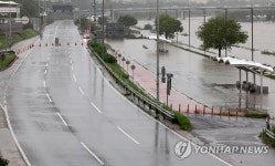 중랑천 수위 상승, 통제되는 동부간선도로