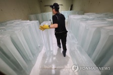 얼음 옮기느라 바쁘다 바빠