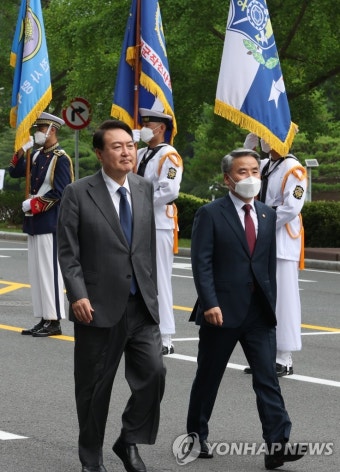 전군 주요지휘관회의 참석하는 윤석열 대통령