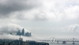 부산 해운대 해무 장관