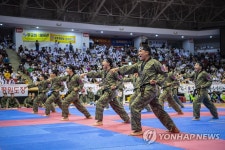 시연 펼치는 육군 2군단 태권도 시범단