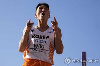 [세계육상] 우상혁, 동메달 확보…바심과 우승 경쟁 중
