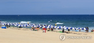 경포로 오세요…피서객 기다리는 파라솔