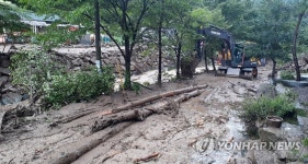 산사태로 아수라장 된 횡성 청일면 속실리