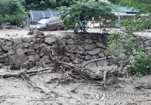 산사태로 아수라장 된 횡성 청일면 속실리