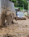 산사태로 아수라장 된 횡성 청일면 속실리