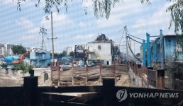 삼표레미콘 성수 공장 막바지 철거작업