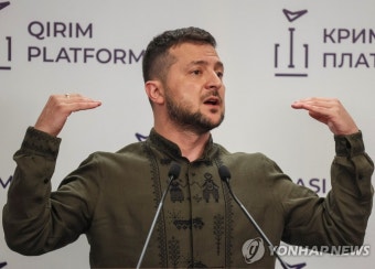 독립기념일 맞은 젤렌스키 