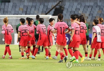 친선전 승리한 한국 여자축구대표팀