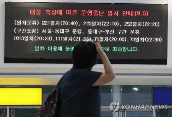 코레일, 경부선 KTX 등 열차 317편 운행 중지