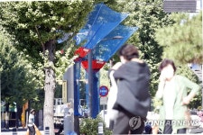 악취 예방 은행나무 설치된 그물망