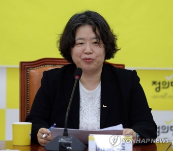 발언하는 정의당 배복주 전 부대표