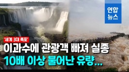 [영상] 10배 넘게 불어난 유량…이과수 폭포에 관광객 빠져 실종