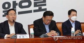 침통한 표정의 정진석 비상대책위원장