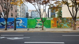 공사장 가림막에 미술작품…강남구-삼화페인트 디자인 협업