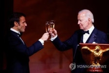 3년만의 백악관 국빈만찬…바이든·마크롱 