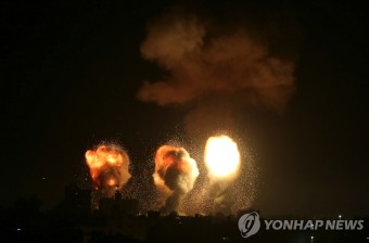 이스라엘, 가자지구발 로켓 공격에 하마스 시설 보복 공습