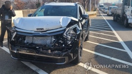 기아오토랜드 광주 완성차 로드탁송 중 사고
