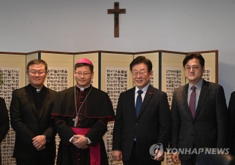 이재명 대표, 정순택 대주교 예방