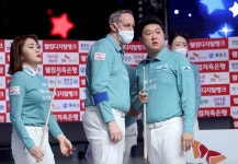 프로당구 SK렌터카, 휴온스 꺾고 팀리그 공동 2위 도약