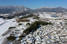 겨울 맞아 하얀 담양 대전면