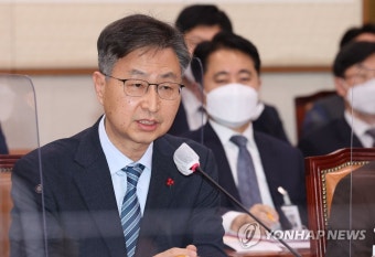 답변하는 최재해 감사원장