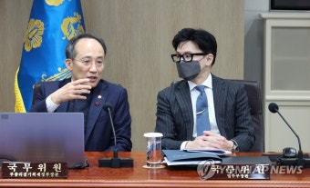 국무회의 참석한 추경호 경제부총리와 한동훈 법무부 장관