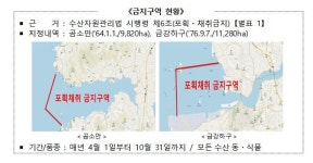 곰소만·금강하구 수산자원 포획채취 전면 금지구역 해제키로