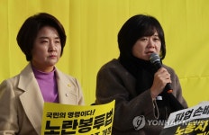 발언하는 이정미 대표